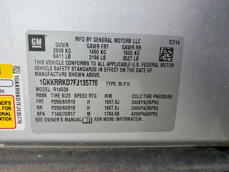 2015 GMC ACADIA SLT-1  