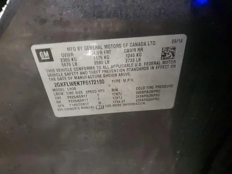 2015 GMC TERRAIN SLE  