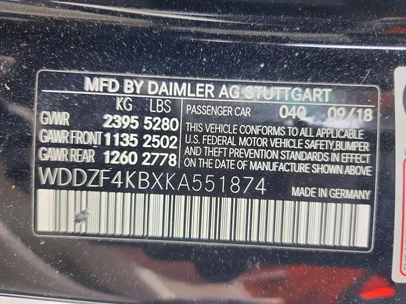 2019 MERCEDES-BENZ E 300 4MATIC  