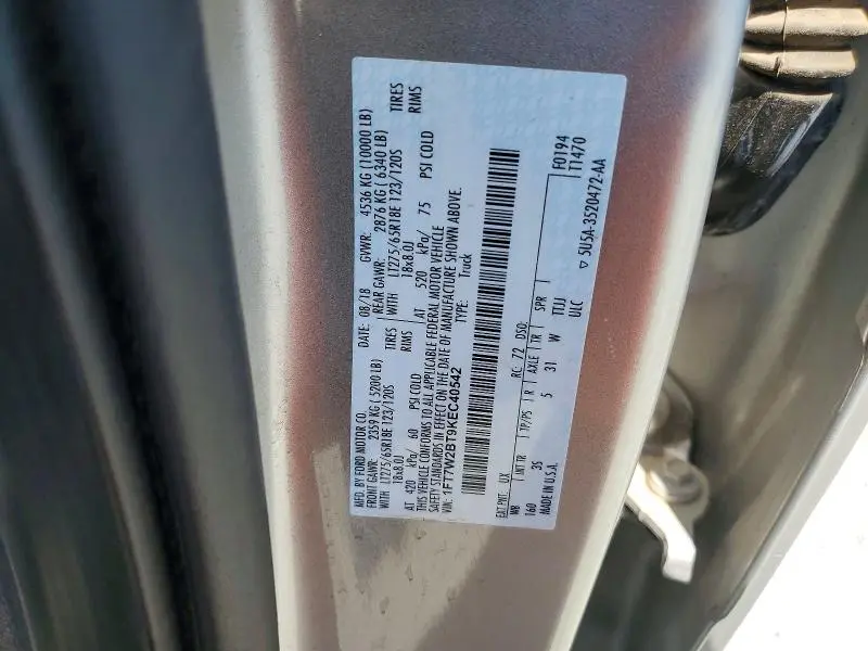 2019 FORD F250 SUPER DUTY  