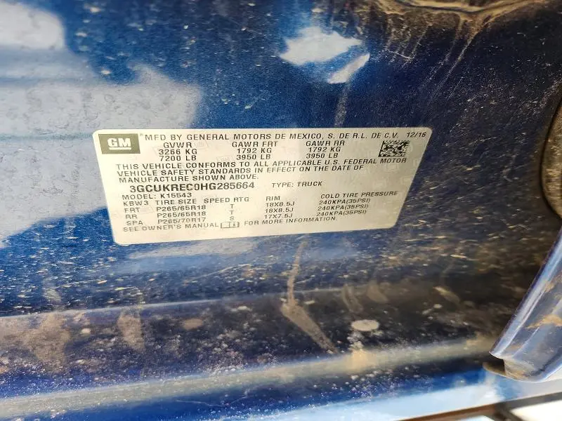 2017 CHEVROLET SILVERADO K1500 LT  