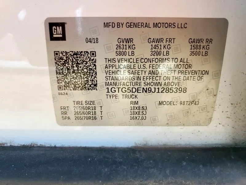 2018 GMC CANYON SLT  
