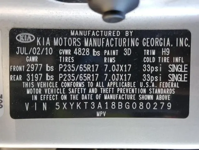 2011 KIA SORENTO BASE  