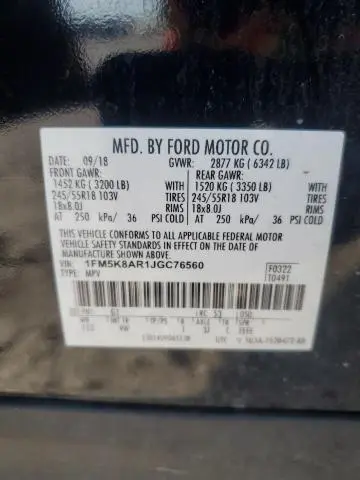 2018 FORD EXPLORER POLICE INTERCEPTOR  