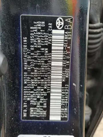 2018 TOYOTA COROLLA L  