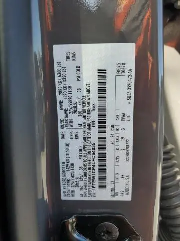 2020 FORD F150 SUPERCREW  