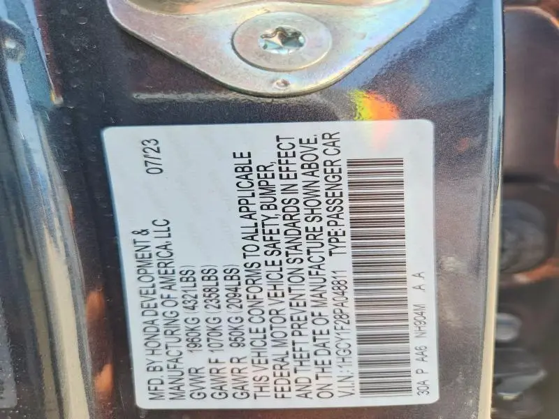 2023 HONDA ACCORD LX  