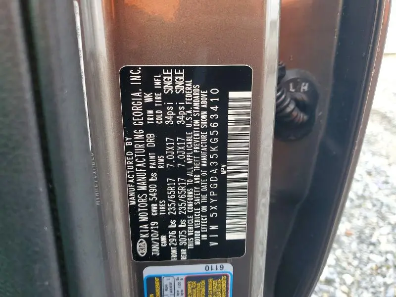 2019 KIA SORENTO LX  