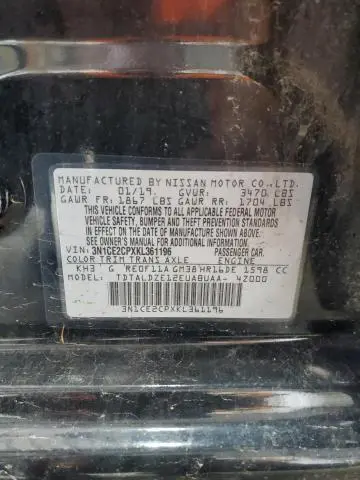 2019 NISSAN VERSA NOTE S  