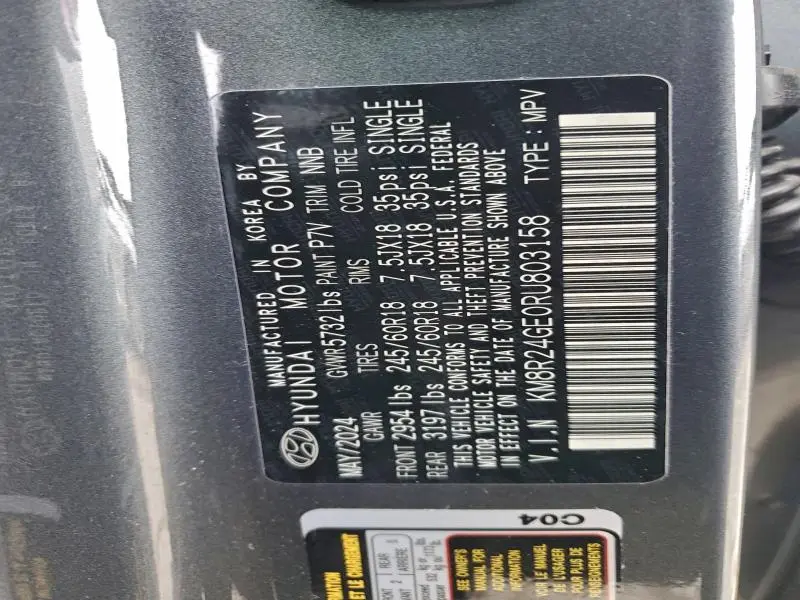 2024 HYUNDAI PALISADE SEL  