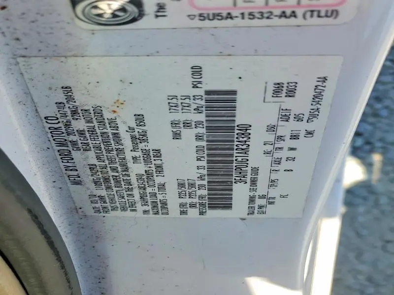 2010 FORD FUSION SEL  