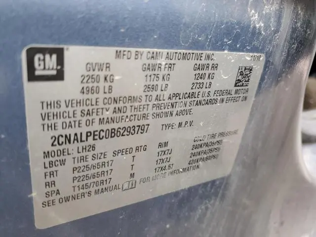 2011 CHEVROLET EQUINOX LT  