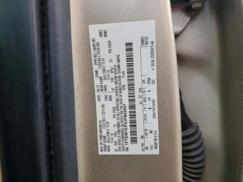 2018 FORD F150 SUPERCREW  