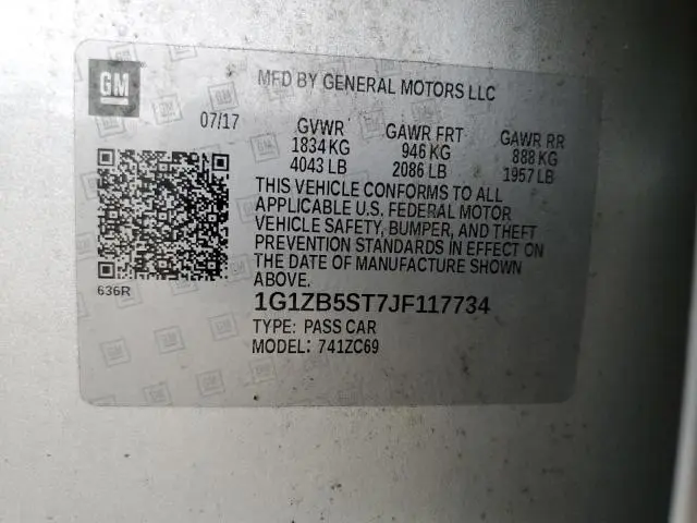 2018 CHEVROLET MALIBU LS