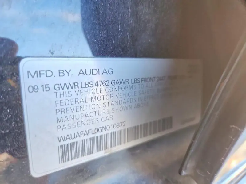 2016 AUDI A4 PREMIUM S-LINE  