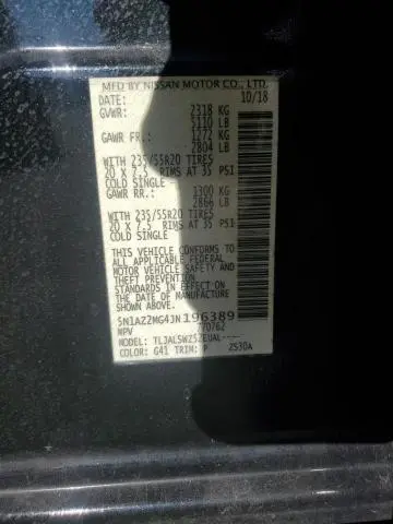 2018 NISSAN MURANO S