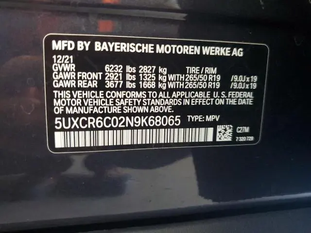 2022 BMW X5 XDRIVE40I  