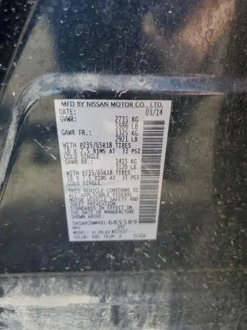 2014 NISSAN PATHFINDER S  