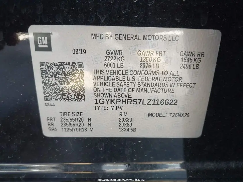 2020 CADILLAC XT6 AWD SPORT