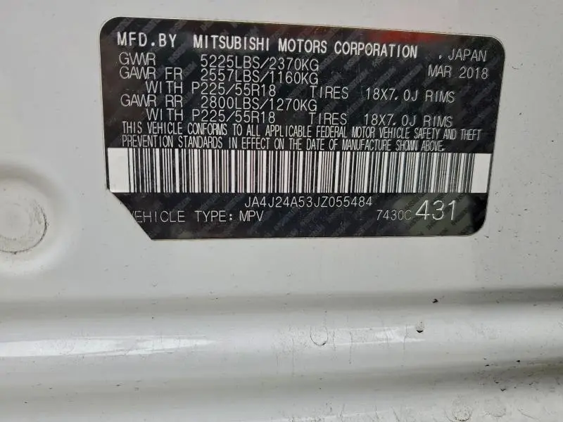 2018 MITSUBISHI OUTLANDER SE  