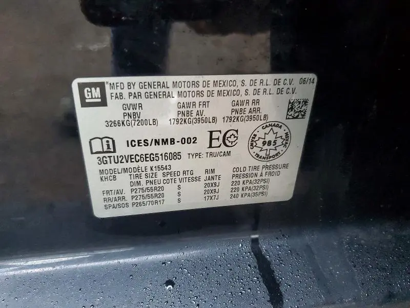 2014 GMC SIERRA K1500 SLT  