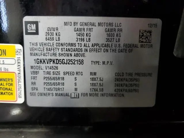 2016 GMC ACADIA SLE