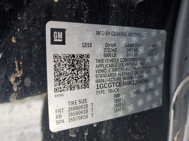 2019 CHEVROLET COLORADO LT  