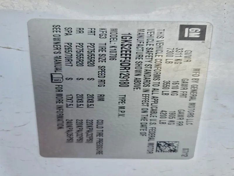 2013 GMC YUKON DENALI  