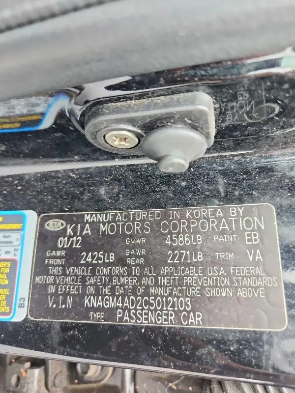 2012 KIA OPTIMA HYBRID  