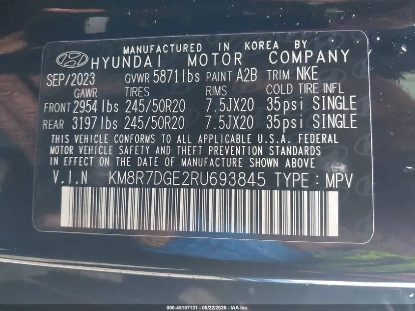 2024 HYUNDAI PALISADE CALLIGRAPHY NIGHT EDITION