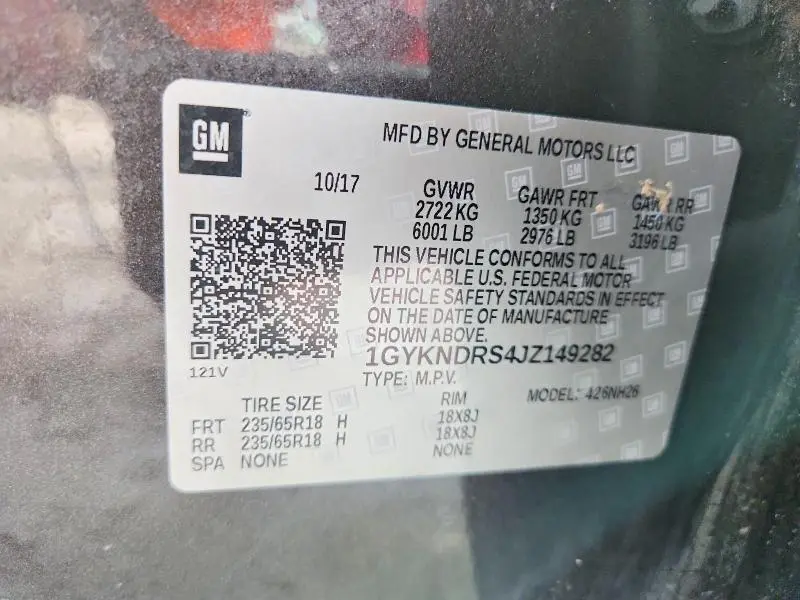 2018 CADILLAC XT5 LUXURY  