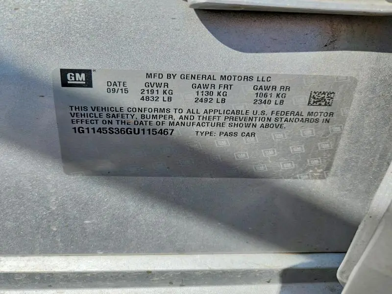 2016 CHEVROLET IMPALA LTZ  