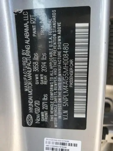 2021 HYUNDAI ELANTRA SEL  