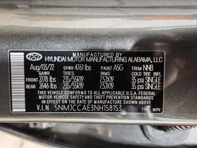 2022 HYUNDAI TUCSON SEL