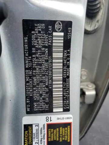 2015 TOYOTA AVALON XLE  