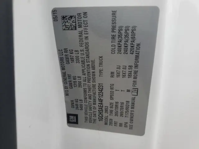 2015 CHEVROLET COLORADO   