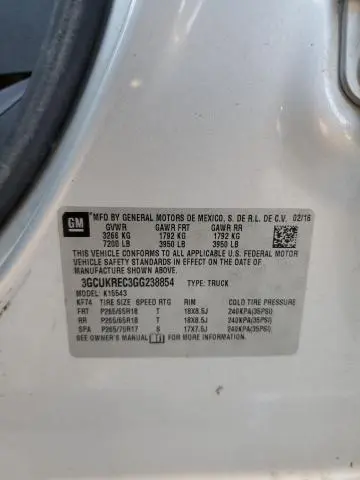 2016 CHEVROLET SILVERADO K1500 LT  
