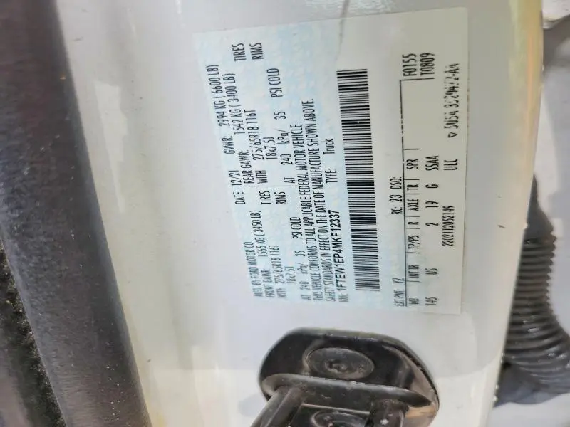 2021 FORD F150 SUPERCREW  