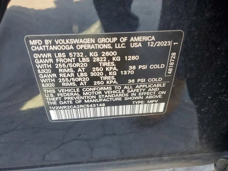 2024 VOLKSWAGEN ATLAS SE  