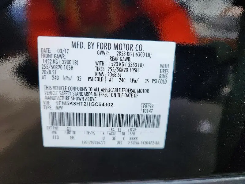 2017 FORD EXPLORER PLATINUM  