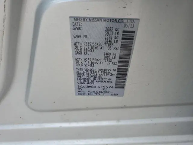 2013 NISSAN PATHFINDER S  