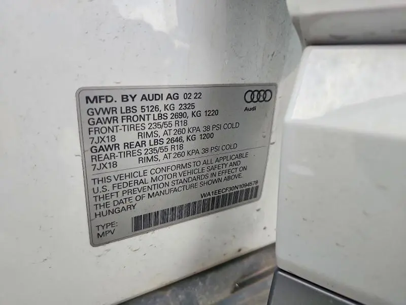 2022 AUDI Q3 PREMIUM PLUS S LINE 45  