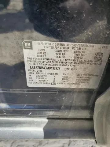 2021 BUICK ENVISION ESSENCE  