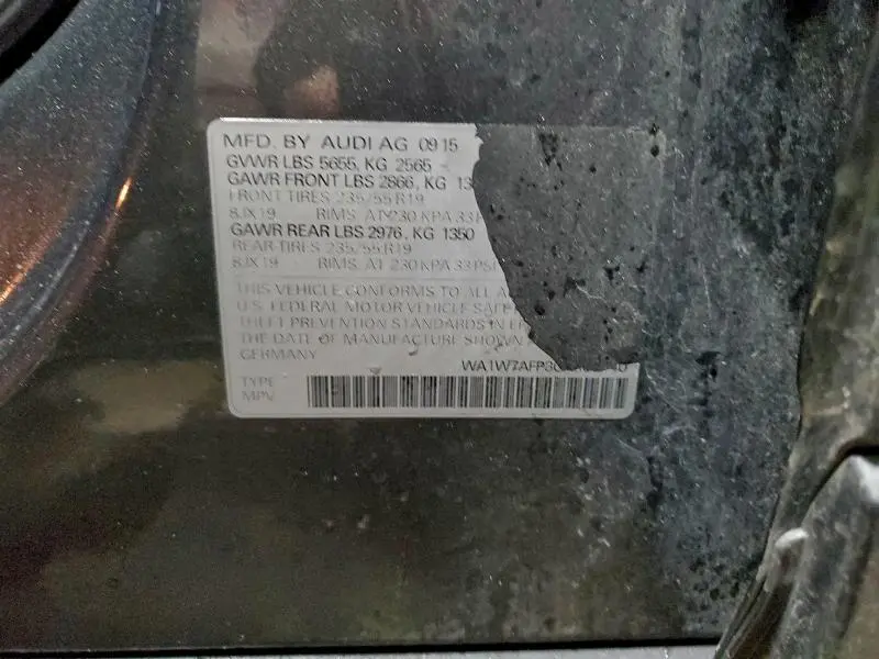 2016 AUDI Q5 PRESTIGE S-LINE  