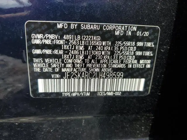 2020 SUBARU FORESTER SPORT