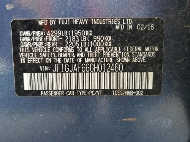 2016 SUBARU IMPREZA PREMIUM PLUS  