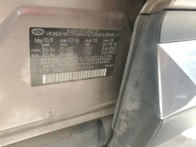 2019 HYUNDAI SANTA FE SEL  