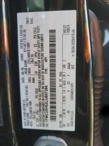 2020 FORD ESCAPE SEL  