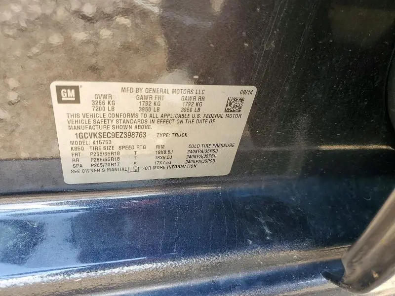 2014 CHEVROLET SILVERADO K1500 LTZ  