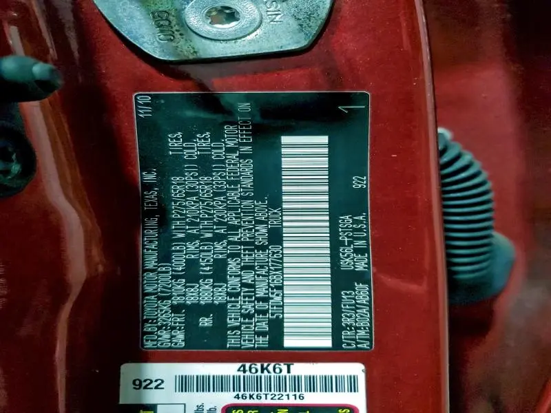 2011 TOYOTA TUNDRA CREWMAX SR5  